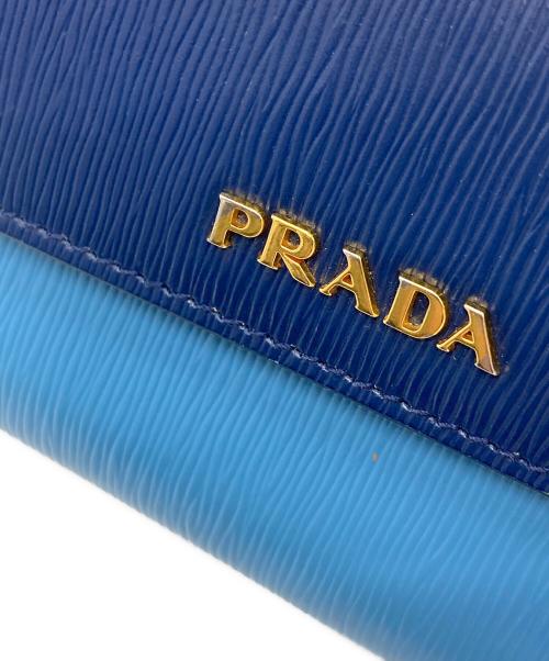 PRADA（プラダ）PRADA (プラダ) 3つ折り財布/プラダ/62 ブルーの古着・服飾アイテム
