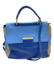 FURLA（フルラ）の古着「2WAYレザーショルダーバッグ/フルラ」｜ブルー