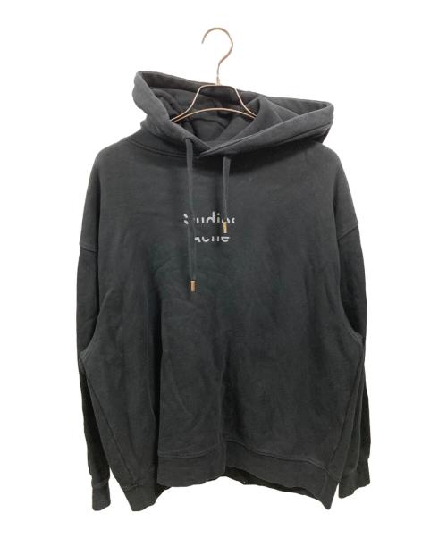 Acne studios（アクネ ストゥディオス）ACNE STUDIOS (アクネ ストゥディオス) Broken Logo Cotton Hooded Sweatshirt/アクネ ストゥディオス/FN-WN-SWA000050 ブラック サイズ:Sの古着・服飾アイテム