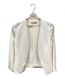 theory luxe（セオリーリュクス）の古着「MOBLEY ノーカラージャケット/セオリーリュクス/03-7304140」｜ホワイト