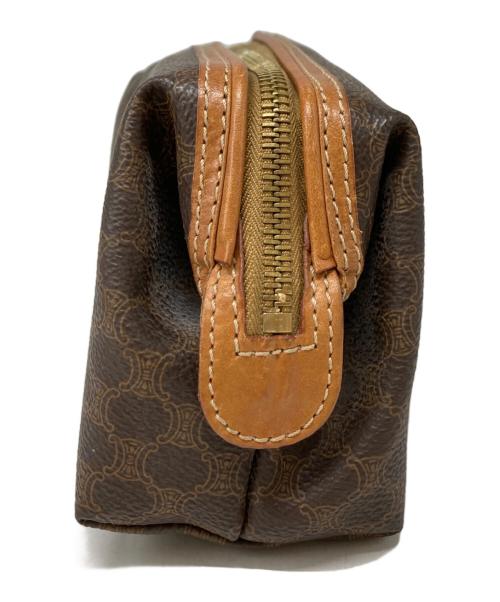 CELINE（セリーヌ）CELINE (セリーヌ) マカダム柄ポーチ ブラウン サイズ:MC97/2の古着・服飾アイテム