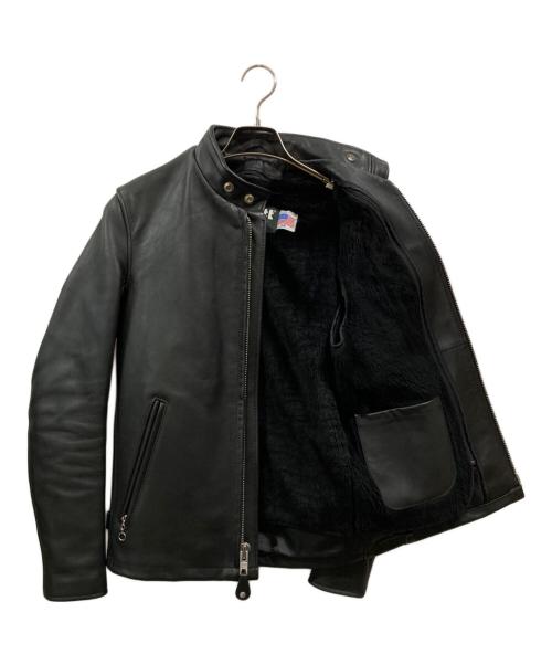 Schott（ショット）shott (ショット) シングルライダースジャケット ブラック サイズ:34の古着・服飾アイテム