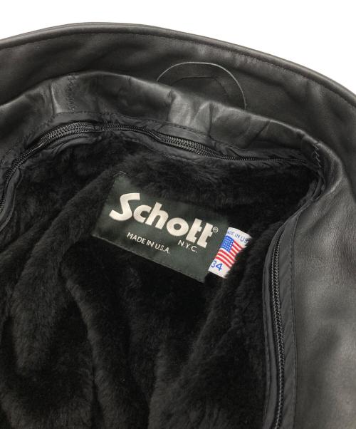 Schott（ショット）shott (ショット) シングルライダースジャケット ブラック サイズ:34の古着・服飾アイテム
