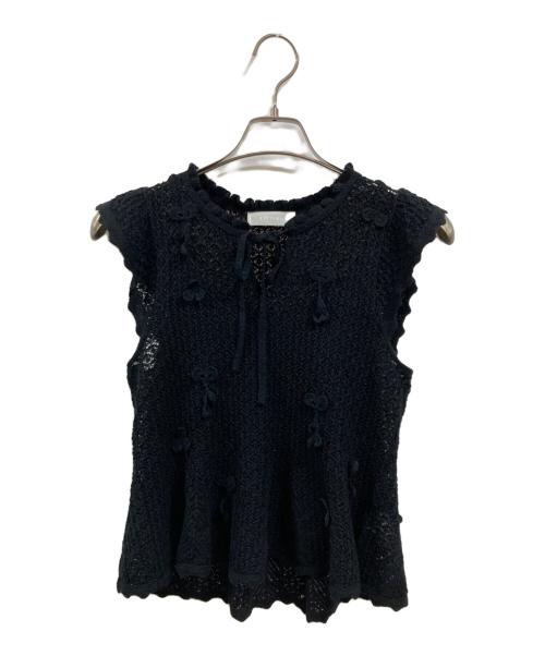 CELFORD（セルフォード）CELFORD (セルフォード) フラワーモチーフクロッシェニットプルオーバー/セルフォード/CWNT254021 インディゴ サイズ:1の古着・服飾アイテム