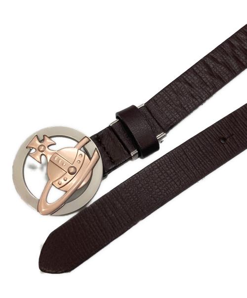 Vivienne Westwood（ヴィヴィアンウエストウッド）Vivienne Westwood (ヴィヴィアンウエストウッド) オーブバックルレザーベルト ブラウンの古着・服飾アイテム