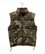 THE NORTH FACEザ ノース フェイス）の古着「カモフラ柄ヌプシダウンベスト」｜オリーブ