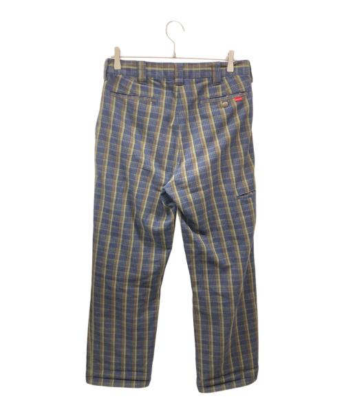 SUPREME（シュプリーム）Supreme (シュプリーム) 23SS Work Pant Navy Plaid/シュプリーム グリーン×ネイビー サイズ:30の古着・服飾アイテム