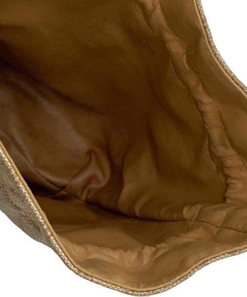 CELINE（セリーヌ）CELINE (セリーヌ) マカダム柄巾着ポーチ/M08/セリーヌ ブラウンの古着・服飾アイテム