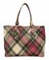 Vivienne Westwood (ヴィヴィアンウエストウッド) PVCチェックトートバッグ/ヴィヴィアンウエストウッド アイボリー×レッド：14000円