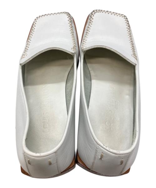 LOUIS VUITTON（ルイ ヴィトン）LOUIS VUITTON (ルイ ヴィトン) デッキシューズ/ルイ ヴィトン/BA1002 ホワイト×ブラウン サイズ: 34 1/2の古着・服飾アイテム