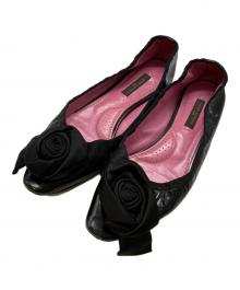 LOUIS VUITTON（ルイ ヴィトン）の古着「バレエシューズ/ルイ ヴィトン/CL0068」｜ブラック×ピンク