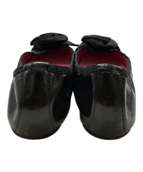 LOUIS VUITTON（ルイ ヴィトン）LOUIS VUITTON (ルイ ヴィトン) バレエシューズ/ルイ ヴィトン/CL0068 ブラック×ピンク サイズ:22.5の古着・服飾アイテム