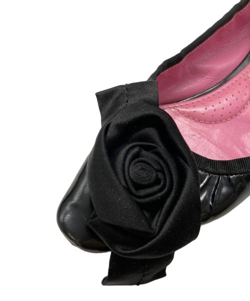 LOUIS VUITTON（ルイ ヴィトン）LOUIS VUITTON (ルイ ヴィトン) バレエシューズ/ルイ ヴィトン/CL0068 ブラック×ピンク サイズ:22.5の古着・服飾アイテム