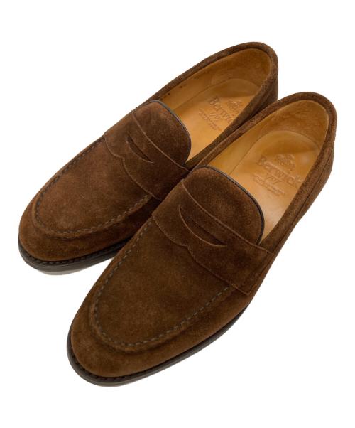 berwick（バーウィック）berwick (バーウィック) スエードコインローファー ブラウン サイズ:5 1/2の古着・服飾アイテム