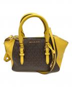 MICHAEL KORSマイケル・コース）の古着「2WAYバッグ/マイケル・コース/35T0GCFM2B」｜ブラウン×イエロー