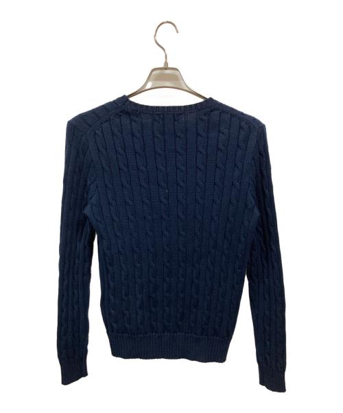 POLO RALPH LAUREN（ポロ・ラルフローレン）POLO RALPH LAUREN (ポロ・ラルフローレン) ポニーロゴケーブルニット/ポロ・ラルフローレン ネイビー サイズ:Ｍの古着・服飾アイテム