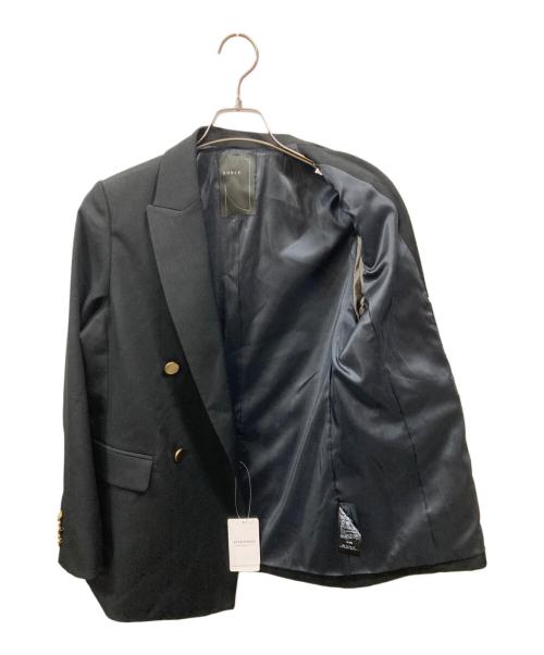Noble（ノーブル）Noble (ノーブル) トリコチンピークドラペルジャケット/ノーブル/25010240501010/25年モデル ブラック サイズ:36の古着・服飾アイテム