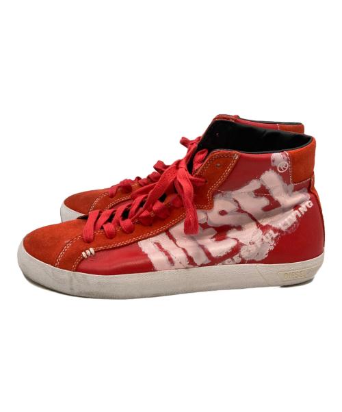 DIESEL（ディーゼル）DIESEL (ディーゼル) ハイカットスニーカー　ディーゼル　　Y03234 PR400 レッド サイズ:28.5cmの古着・服飾アイテム