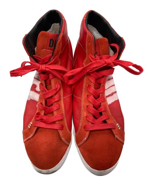 DIESEL（ディーゼル）DIESEL (ディーゼル) ハイカットスニーカー　ディーゼル　　Y03234 PR400 レッド サイズ:28.5cmの古着・服飾アイテム