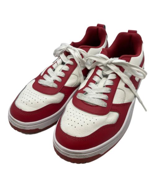 DIESEL（ディーゼル）DIESEL (ディーゼル) ローカットスニーカー　ディーゼル　Y0324 P5576 ホワイト×レッド サイズ:28cmの古着・服飾アイテム