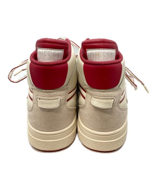 DIESEL（ディーゼル）DIESEL (ディーゼル) S-UKIYO MID　ディーゼル　Y03028 PS232　 ホワイト×レッド サイズ:28.5cmの古着・服飾アイテム