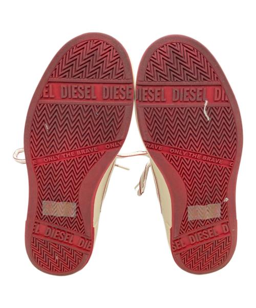 DIESEL（ディーゼル）DIESEL (ディーゼル) S-UKIYO MID　ディーゼル　Y03028 PS232　 ホワイト×レッド サイズ:28.5cmの古着・服飾アイテム