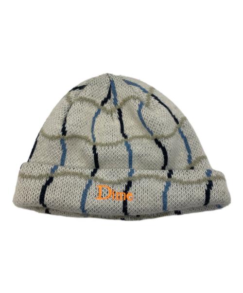 Dime（ダイム）Dime (ダイム) WAVY CHECK MOTIF beanie グレーの古着・服飾アイテム