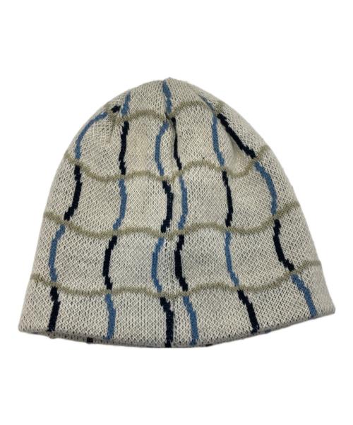Dime（ダイム）Dime (ダイム) WAVY CHECK MOTIF beanie グレーの古着・服飾アイテム