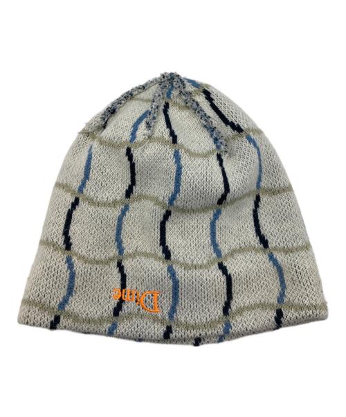 Dime（ダイム）Dime (ダイム) WAVY CHECK MOTIF beanie グレーの古着・服飾アイテム