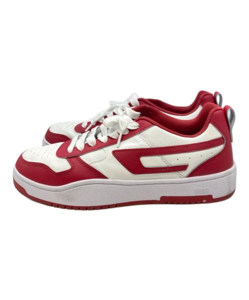 DIESEL（ディーゼル）DIESEL (ディーゼル) S-UKIYO LOW V2/ディーゼル/Y03204 P5576 ホワイト×レッド サイズ:28.5cmの古着・服飾アイテム