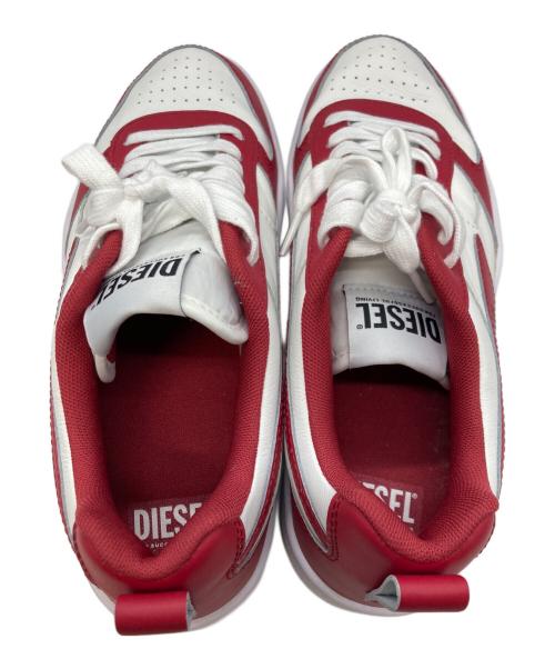 DIESEL（ディーゼル）DIESEL (ディーゼル) S-UKIYO LOW V2/ディーゼル/Y03204 P5576 ホワイト×レッド サイズ:28.5cmの古着・服飾アイテム