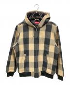 SUPREMEシュプリーム）の古着「15AW Hooded Wool Bomber/シュプリーム」｜ブラウン×ブラック