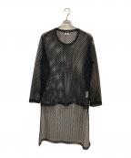 COMME des GARCONS HOMME PLUSコムデギャルソンオムプリュス）の古着「メッシュロングカットソー/コムデギャルソンオムプリュス/PD-T051/AD2019」｜ブラック