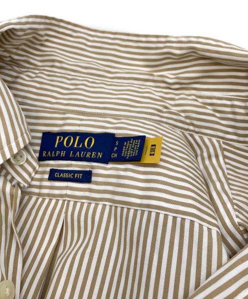 POLO RALPH LAUREN（ポロ・ラルフローレン）POLO RALPH LAUREN (ポロ・ラルフローレン) ストライプBDシャツ/ポロ・ラルフローレン ホワイト×ベージュ サイズ:Sの古着・服飾アイテム