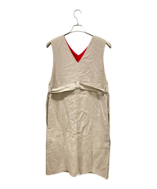 CINOH（チノ）CINOH (チノ) Linen Dress　　チノ　17S009 ベージュ サイズ:38の古着・服飾アイテム