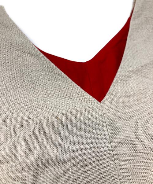 CINOH（チノ）CINOH (チノ) Linen Dress　　チノ　17S009 ベージュ サイズ:38の古着・服飾アイテム