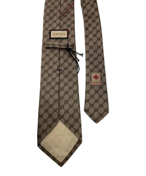 GUCCI（グッチ）GUCCI (グッチ) GG柄シルクネクタイ ブラウン サイズ:表記無し 未使用品の古着・服飾アイテム