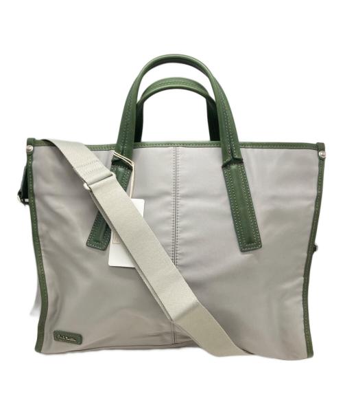 PAUL SMITH（ポールスミス）Paul Smith (ポールスミス) 2WAYブリーフケース/PSR012 ポールスミス/ グレー×グリーンの古着・服飾アイテム