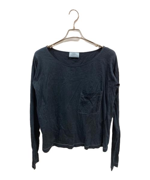 PRADA（プラダ）PRADA (プラダ) ポケットカットソー/プラダ/000ET-Z0250-00002 ネイビー サイズ:Sの古着・服飾アイテム