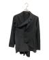Yohji Yamamoto collections（ヨウジヤマモトコレクションズ）の古着「TA/PE CREPE DE CHINE 2 LAYERED WRAP JACKET/ヨウジヤマモトコレクションズ/FP-J63-500」｜ブラック