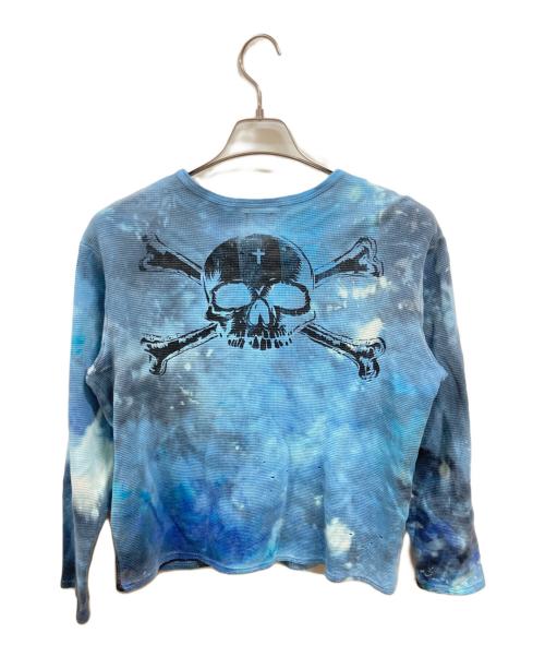 h.ANARCHY（エイチアナーキ）h.ANARCHY (エイチアナーキ) ダメージカットソー　エイチアナーキ ブルー サイズ:表記なしの古着・服飾アイテム