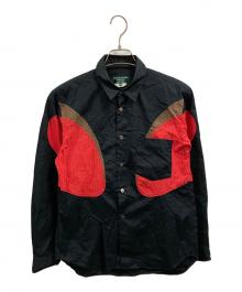 COMME des GARCONS HOMME PLUS EVER GREEN（コムデギャルソンオムプリュス エバーグリーン）の古着「デザインシャツ」｜ブラック