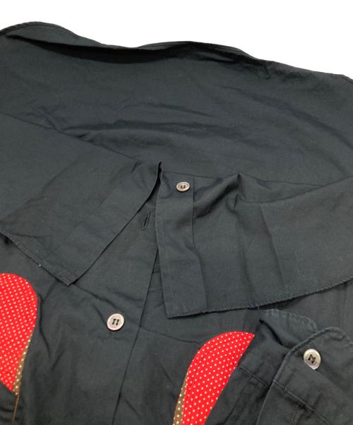 COMME des GARCONS HOMME PLUS EVER GREEN（コムデギャルソンオムプリュス エバーグリーン）COMME des GARCONS HOMME PLUS EVER GREEN (コムデギャルソンオムプリュス エバーグリーン) デザインシャツ ブラック サイズ:SSの古着・服飾アイテム