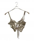 mukasaムカサ）の古着「Embroidery Metalic Camisole/ムカサ/MU-0525」｜ゴールド