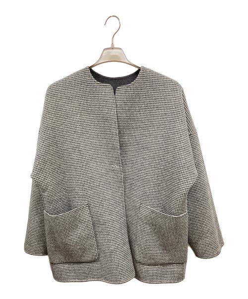 Demi-Luxe Beams（デミルクス ビームス）Demi-Luxe BEAMS (デミルクス ビームス) ウール リバー ミドルコート/デミルクス ビームス/64-19-0278-286 グレー サイズ:36の古着・服飾アイテム