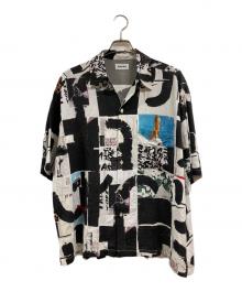 ALOHA RUG（アロハラグ）の古着「LEE IZUMIDA×SHOHEI YOSHIDA Black Collage Shirt」｜ホワイト×ブラック