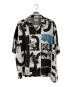ALOHA RUG（アロハラグ）の古着「LEE IZUMIDA×SHOHEI YOSHIDA Black Collage Shirt」｜ホワイト×ブラック
