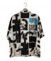 ALOHA RUG (アロハラグ) LEE IZUMIDA×SHOHEI YOSHIDA Black Collage Shirt ホワイト×ブラック サイズ:2：5000円