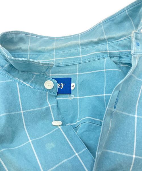 KEBOZ（ケボズ）KEBOZ (ケボズ) チェックシャツ　ケボズ ブルー サイズ:Ｌの古着・服飾アイテム