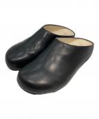 toshinosuke takegaharaトシノスケ タケガハラ）の古着「LEATHER MOC サンダル　BEAUTIFUL SHOES　トシノスケ タケガハラ」｜ブラック